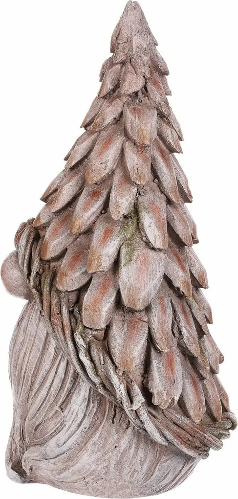 Dekoracja ogrodowa głowa krasnala, szary, 24 x 21 x 43 cm