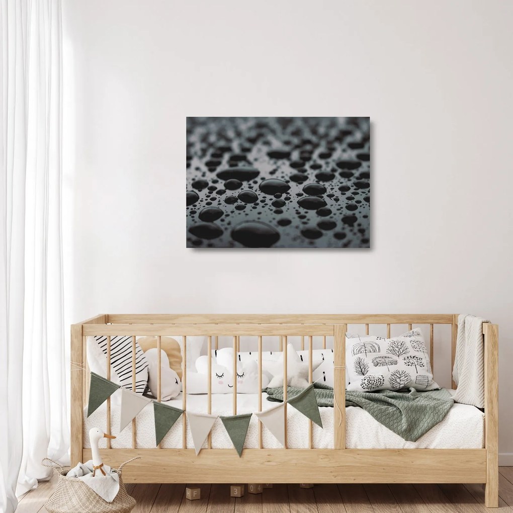 Obraz na szkle - krople wody (70x50 cm)