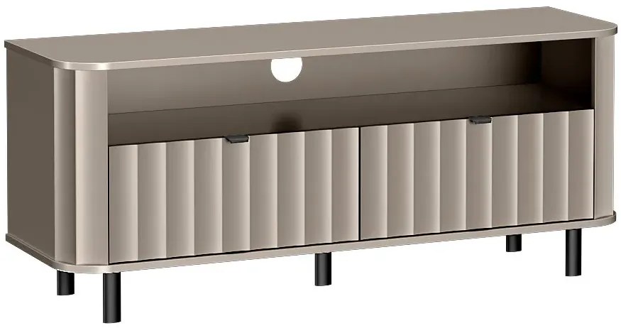 Szary ryflowany stolik pod tv glina K2-C38