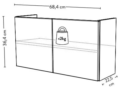 Biały element regału modułowego 68,5x68,5 cm Bridge – Tenzo