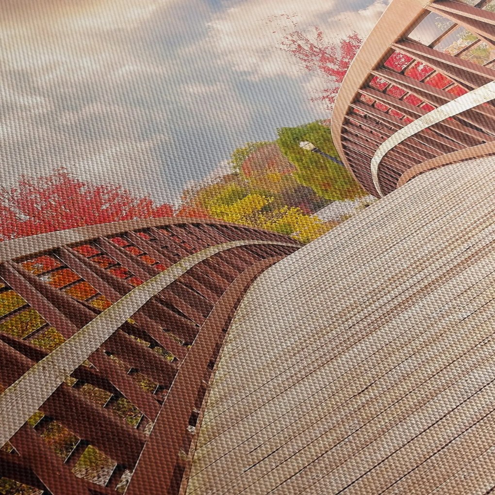 Obraz - drewniany most (170x50 cm)
