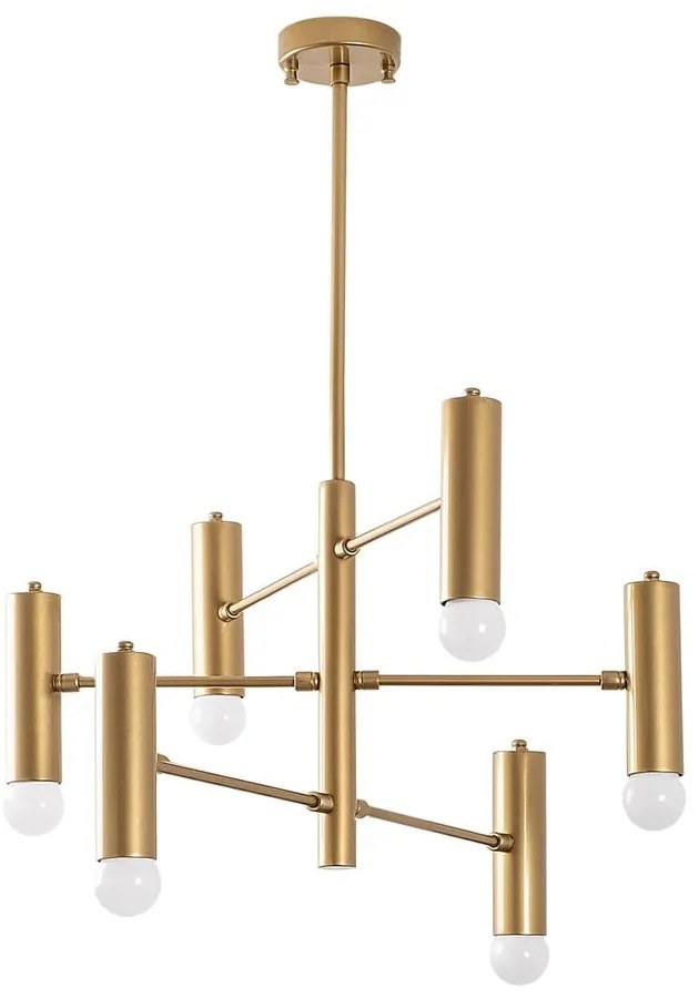Lampa wisząca w kolorze złota z metalowym kloszem Gharib – Opviq lights
