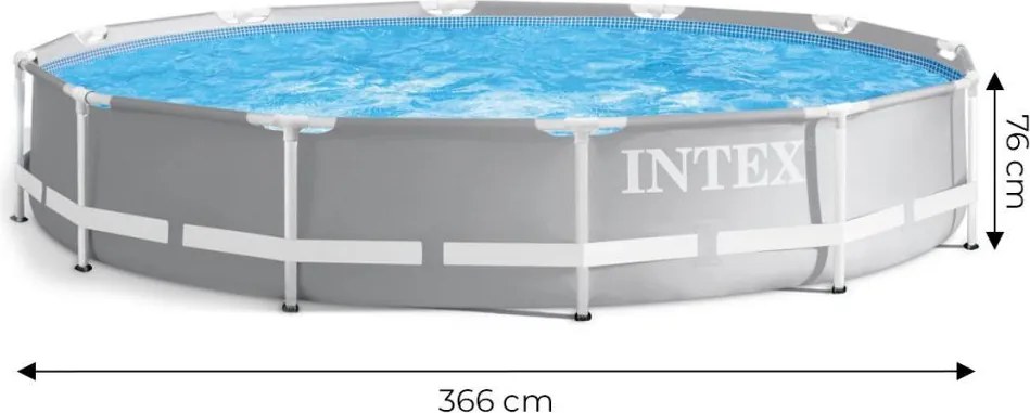 Basen ogrodowy stelażowy 366 cm Intex 710 - basen okrągły dla dzieci i całej rodziny