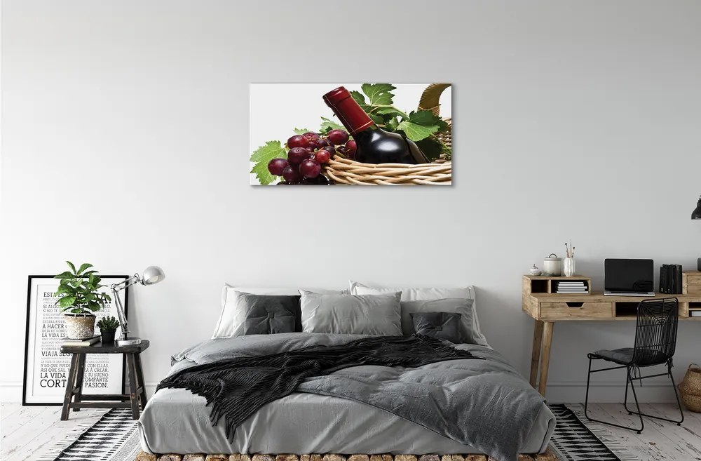 Zdjęcie na płótnie Dojrzałe Winogrona I Wino