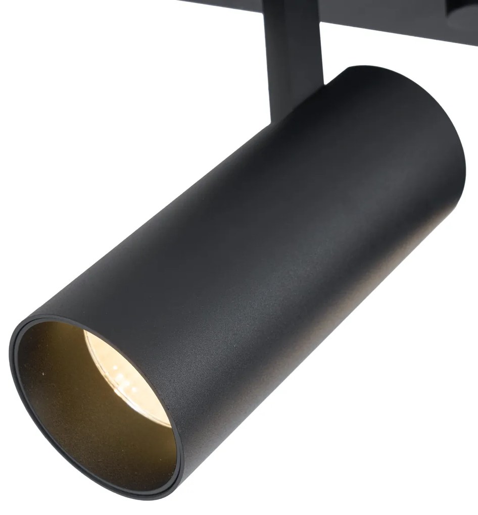 Nowoczesna lampa sufitowa czarna z możliwością ściemniania, 4-źródłowa - Tate Nowoczesny Oswietlenie wewnetrzne