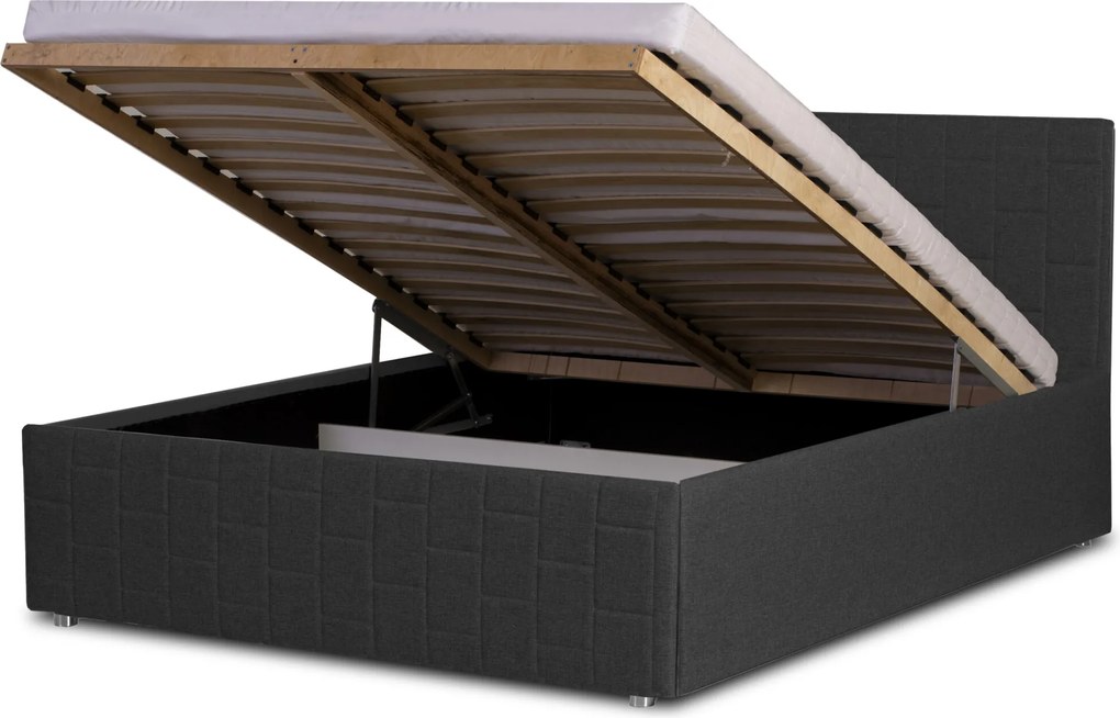 Łóżko OTTO 180x200 cm Ciemny brąz Bez materaca