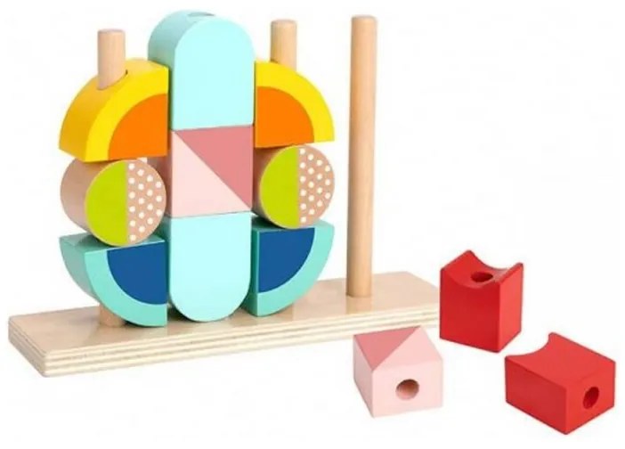 Tooky toy kreatywne drewniane klocki przestrzenne 3d krab