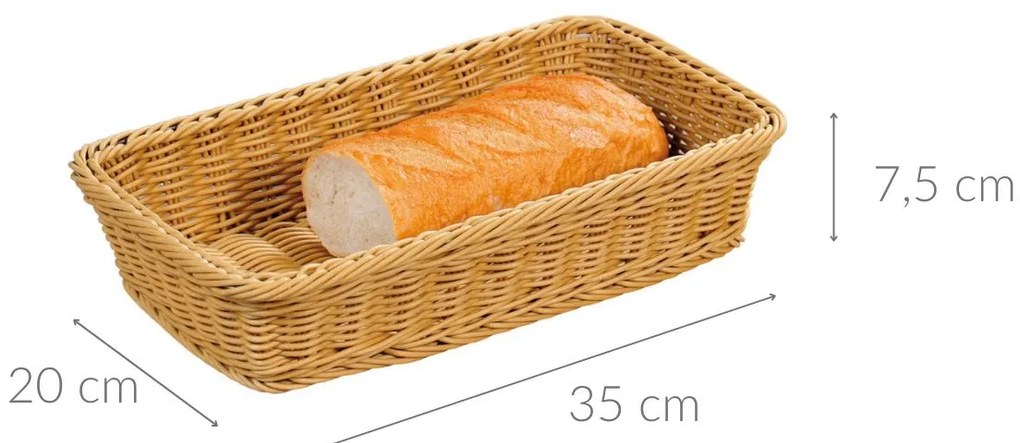 Koszyk na pieczywo, chleb, 35 x 20 cm, beżowy, Kesper