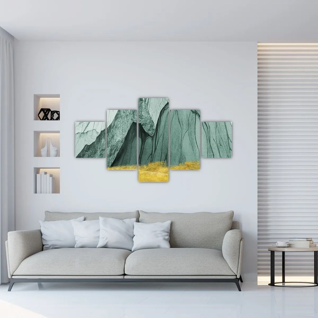 Obraz - Emerald Mountains N⁰3 (125x70 cm)