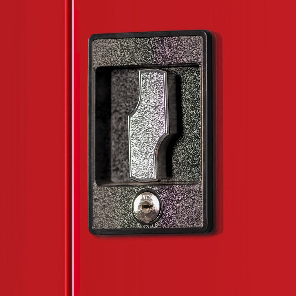 Metalowa szafa warsztatowa Bruno 92x50x185 cm antracyt/czerwony