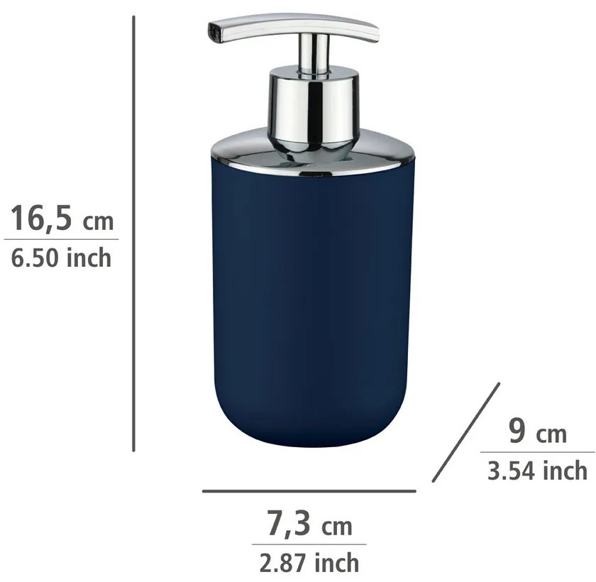 Pojemnik na szczoteczki do zębów, dozownik na mydło, kosz łazienkowy BRASIL DARK BLUE - zestaw, WENKO