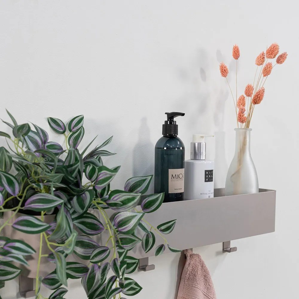 Szarobrązowa ścienna stalowa półka łazienkowa Multi – Spinder Design