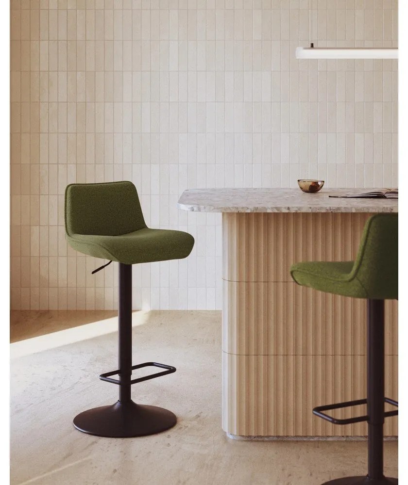 Ciemnozielone hokery zestaw 2 szt. 103 cm Zenda – Kave Home