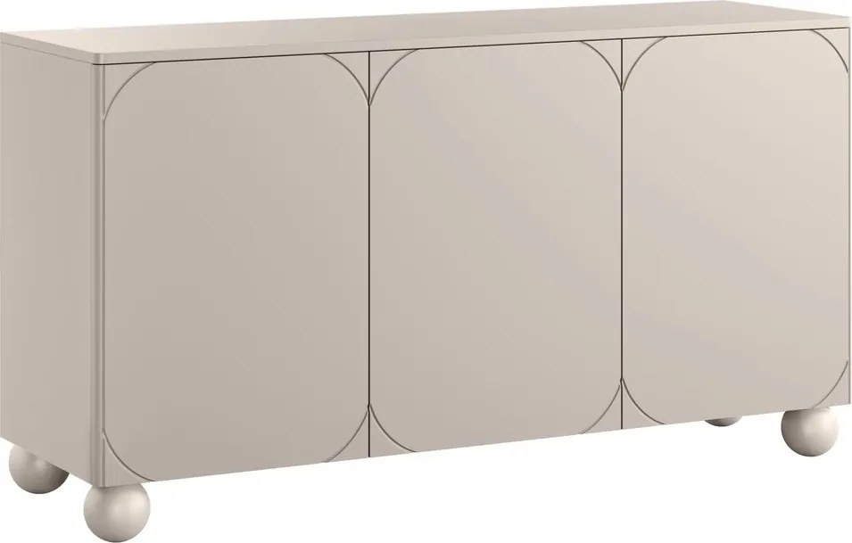 Komoda Sonatia II 150 cm trzydrzwiowa - kaszmir / nogi kule