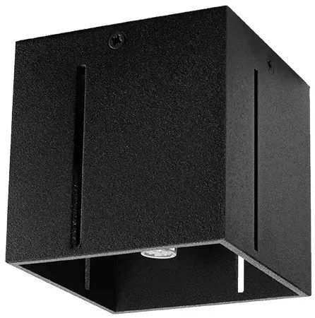 Czarny minimalistyczny plafon kwadrat - EX511-Nobis