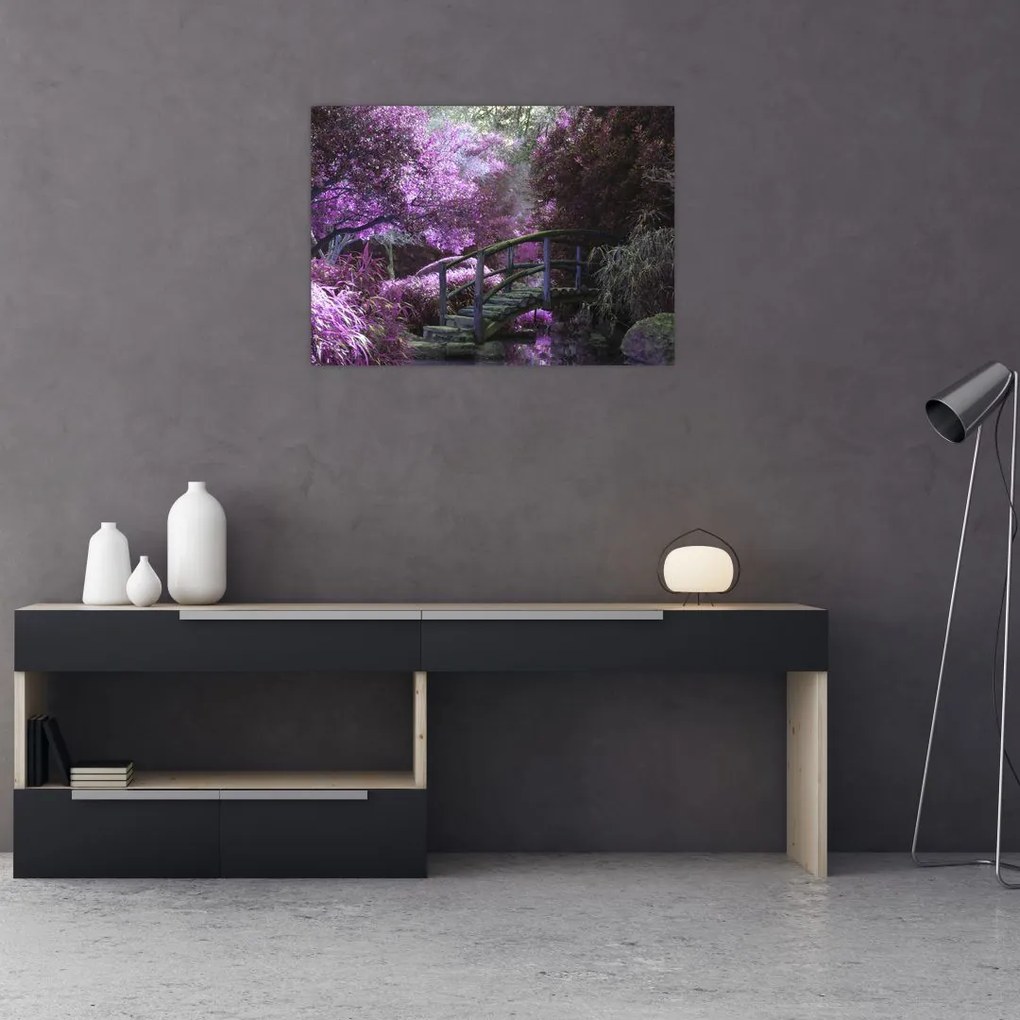 Obraz - fioletowe drzewa (70x50 cm)