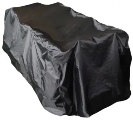 Czasza parasola ochronny na stół 220x100 cm + 6 do 8 rozkładanych krzeseł