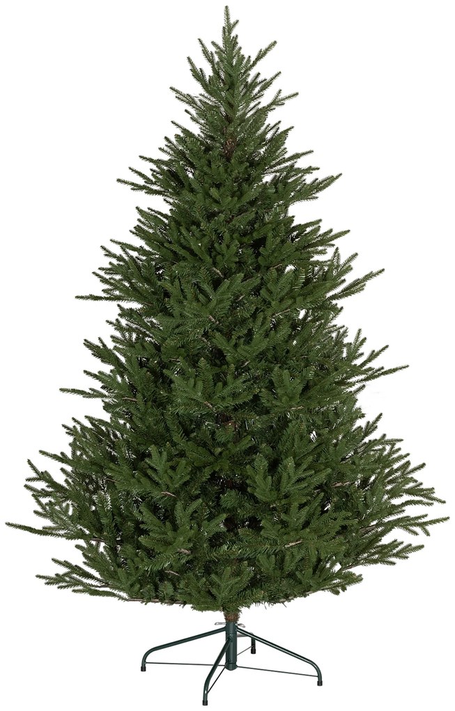 HOMCOM Sztuczna choinka, 180 cm z 2380 czubkami, metalowy stojak, Zielony | Aosom PL