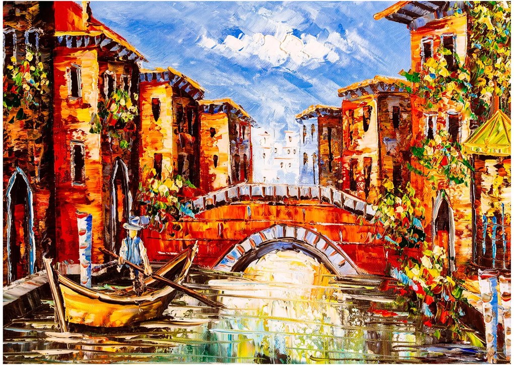 Obraz - Obraz olejny przedstawiający miasto III. (70x50 cm)