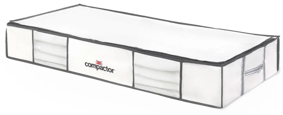 Zestaw 2 białych organizerów pod łóżko z workiem próżniowym Compactor XLarge Underbed Life, 105x15,5 cm