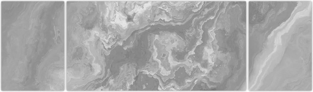 Obraz - Marmur w czerni i bieli (170x50 cm)