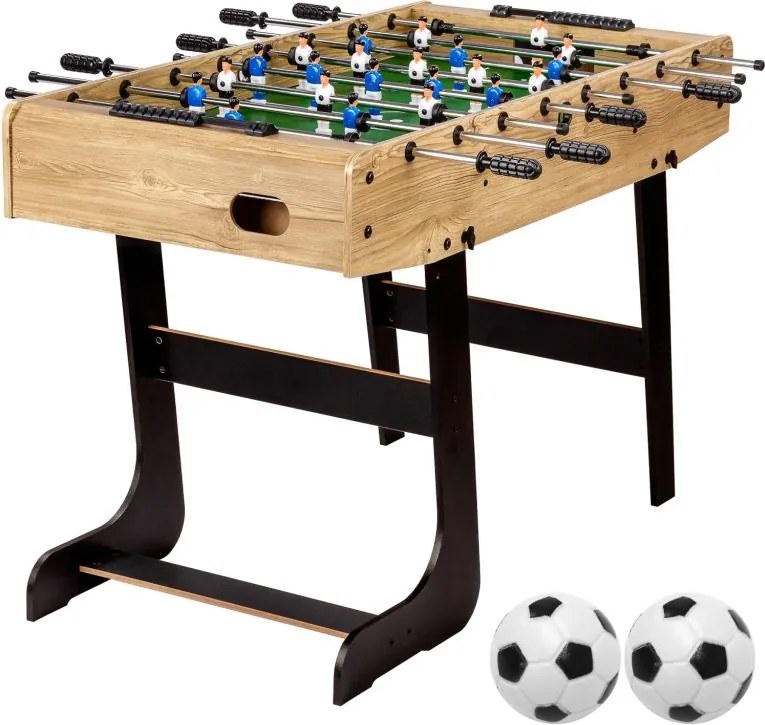 Piłkarzyki stół piłkarski BELFAST 121 x 101 x 79 cm jasne drewo