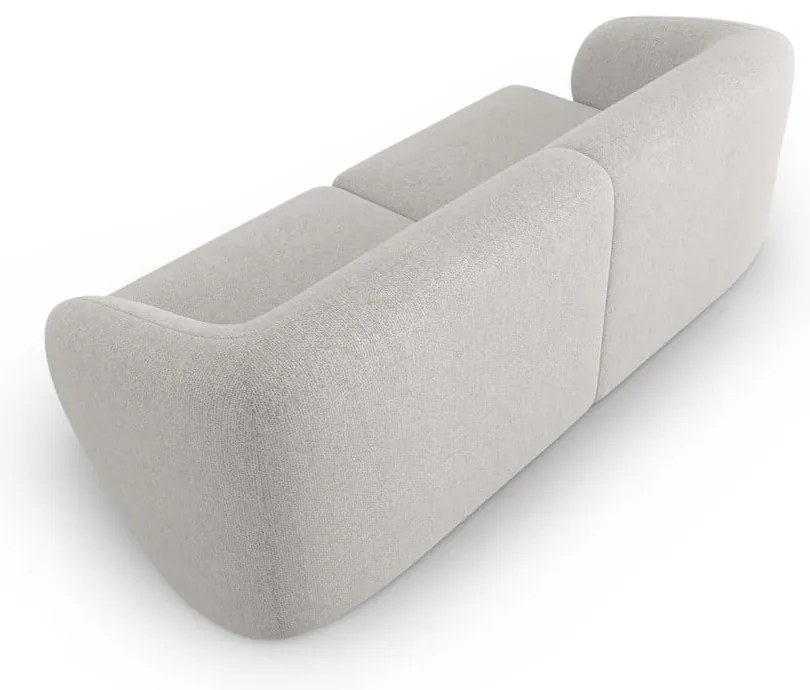 Jasnoszara sofa z tkaniny szenilowej 188 cm Paolo – Milo Casa