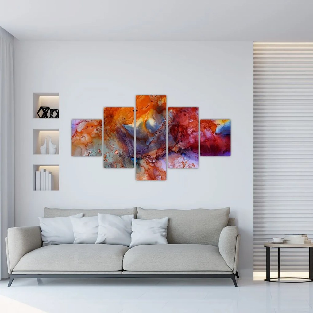Obraz - Abstrakcyjna sztuka tuszu (125x70 cm)