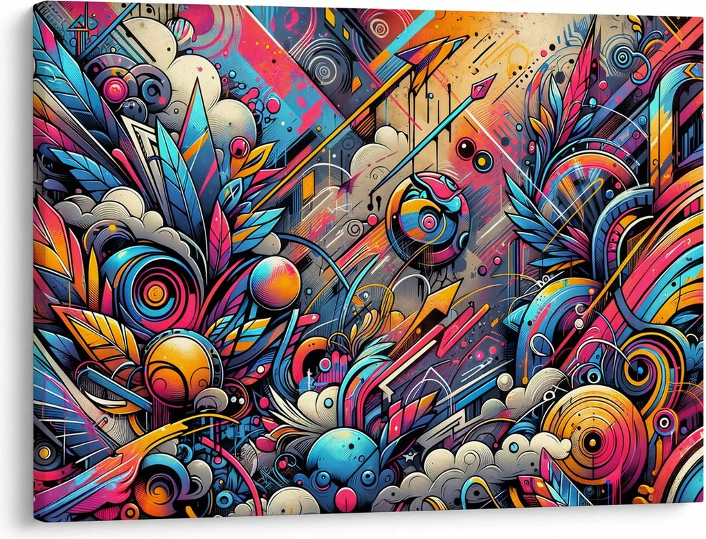 Obraz - Kolorowe graffiti (70x50 cm)