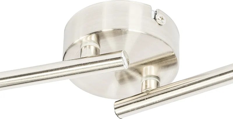 Stalowy plafon z reflektorami biały klosz 4-punktowy regulowany - Hetta