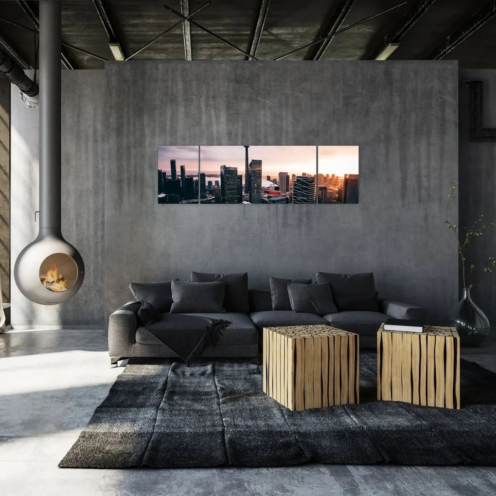 Obraz - Widok na centrum miasta (170x50 cm)
