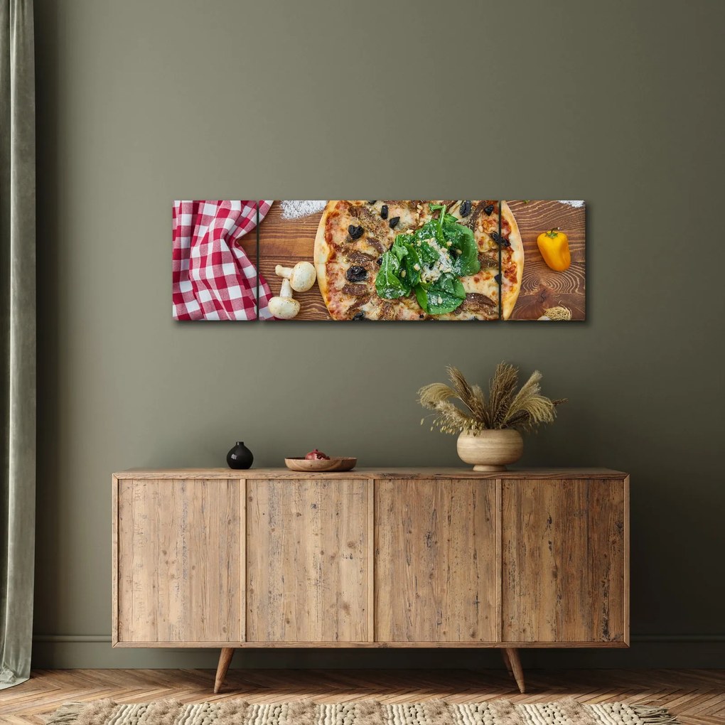 Obraz pizzy (170x50 cm)
