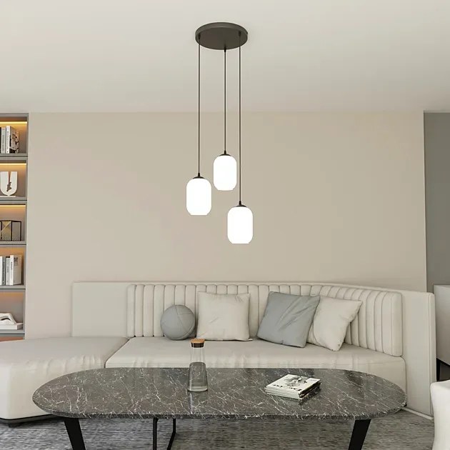 Potrójna industrialna lampa wisząca - D163 W4-B60