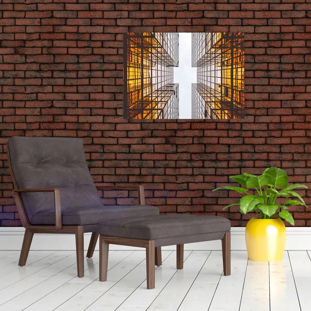 Obraz na szkle - drapacze chmur (70x50 cm)