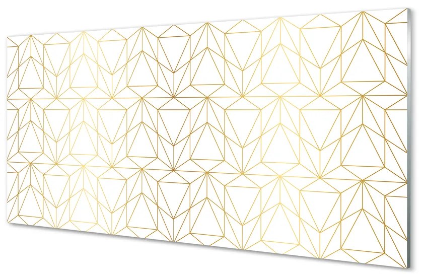Panel szklany do Kuchni Kontury Trójkątów