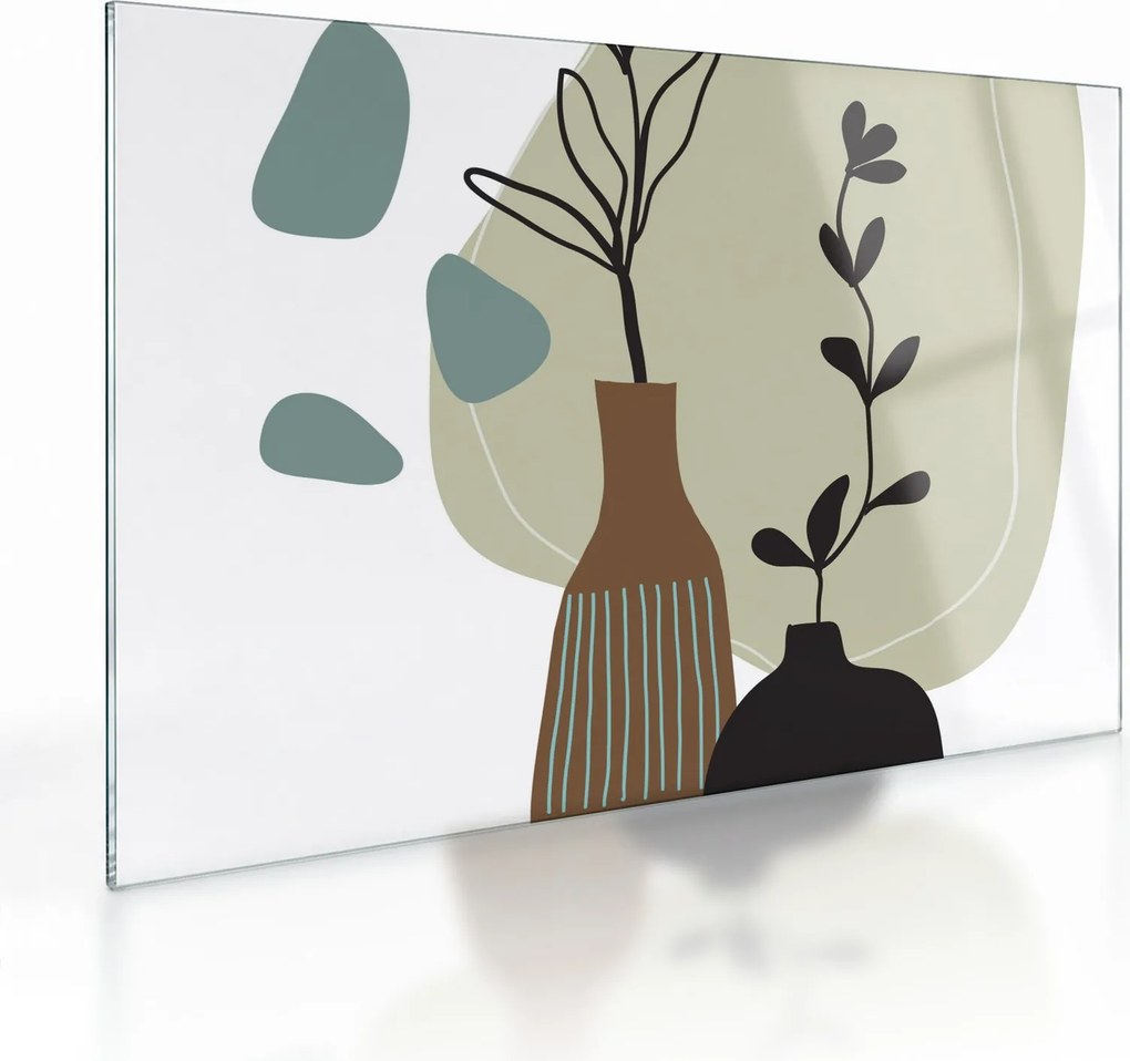 Obraz na szkle - Kwiaty w wazonie N⁰2 (70x50 cm)