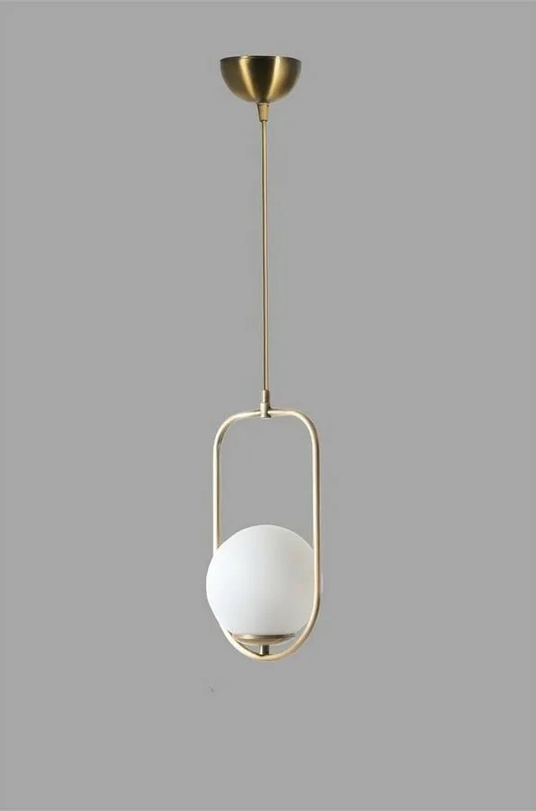 Lampa sufitowa Ahu Tekli Beyaz Camlı EskitmeSarkit, biała