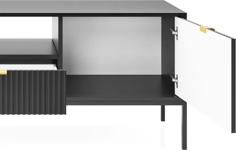 NAYA Szafka RTV 154 czarna | czarny stelaż