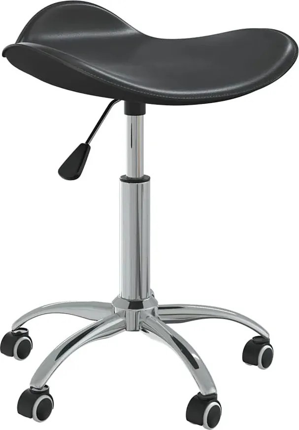 Czarny obrotowy regulowany taboret  H0-Z98