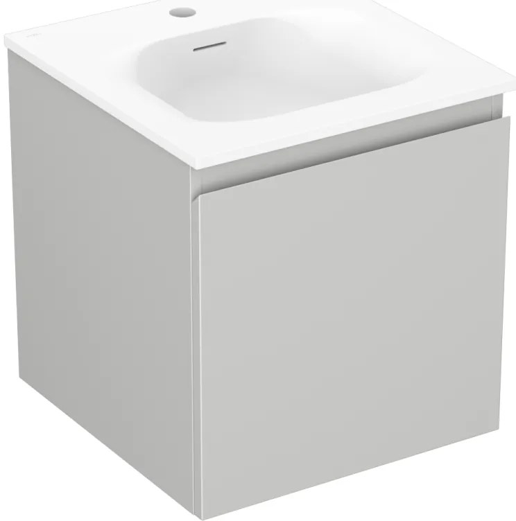 Mexen Orio szafka łazienkowa 45 cm z umywalką Vela, 1 szuflada, szara mat/biała mat - 91A10-04547-1-BF62-W23M01