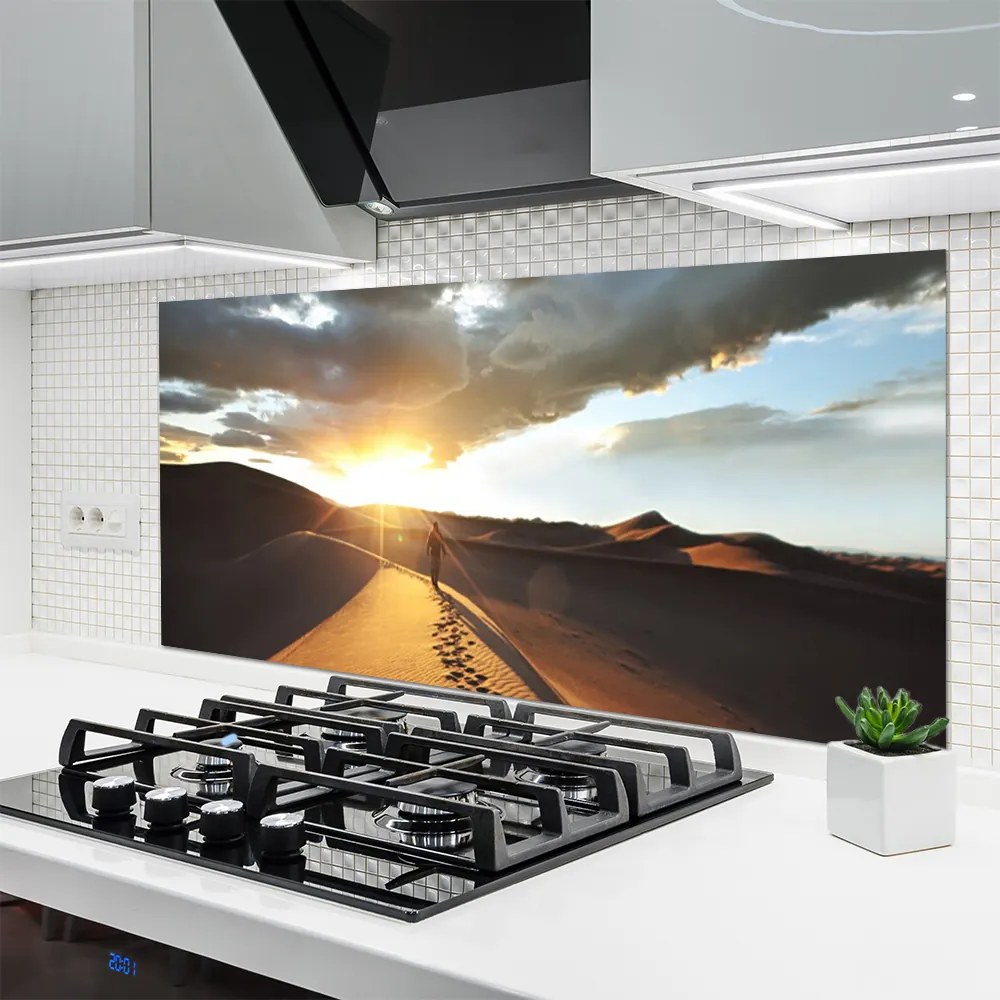 Szkło do Kuchni na Ścianę Bezkres Piaszczystej Pustyni