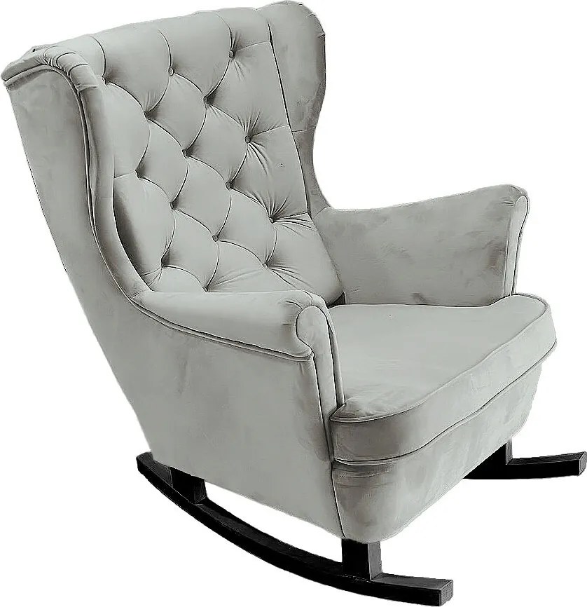 Fotel Relax z Tapicerowanym Siedzeniem i Podłokietnikami, Fotel TV 102x81x95cm Popiel_29855