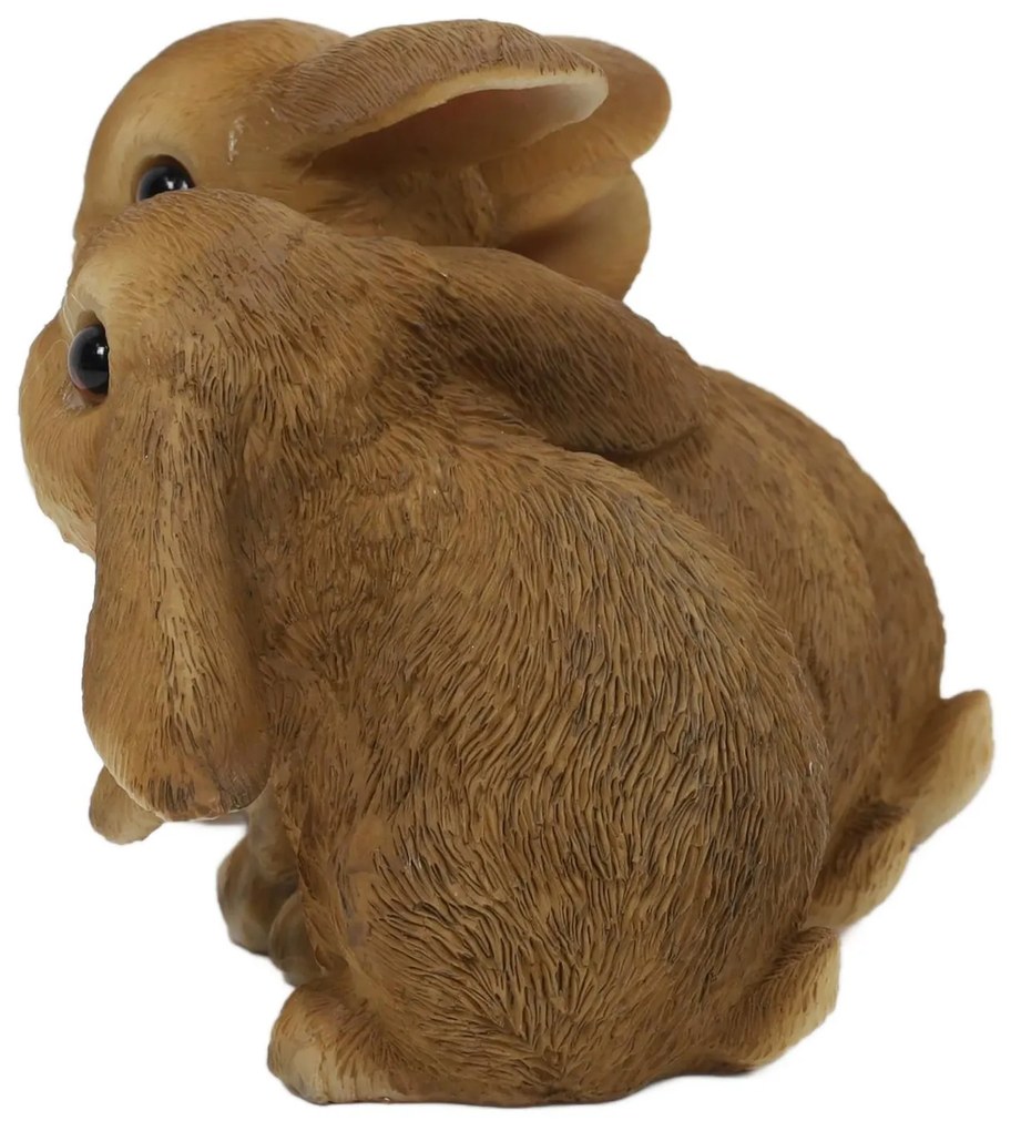Figurka do ogrodu urocze zajączki, 17 x 12 x 11,5 cm