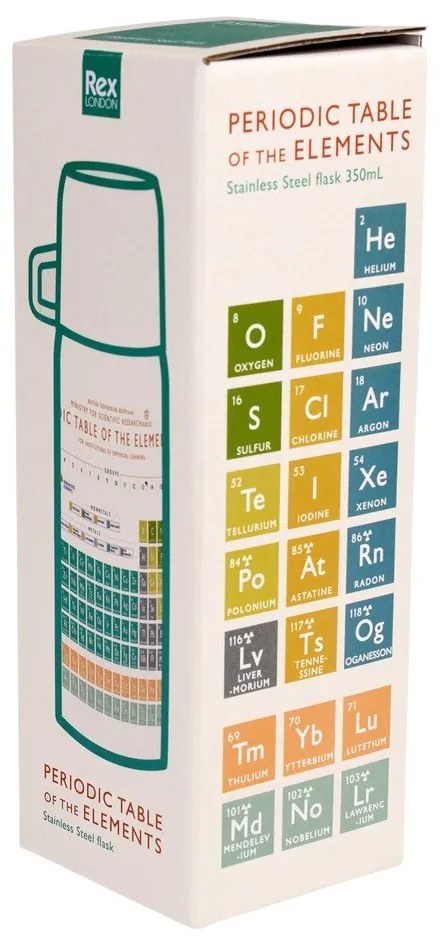 Kremowy termos dla dzieci 350 ml Periodic Table – Rex London