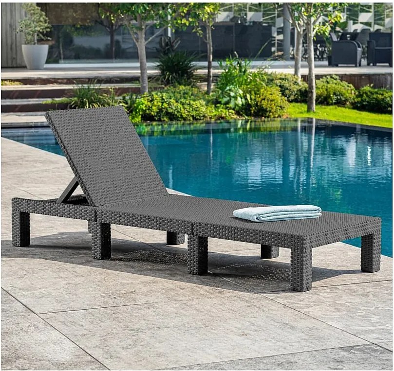 Leżak ogrodowy Keter Daytona Deluxe 65 x 195 cm, szary