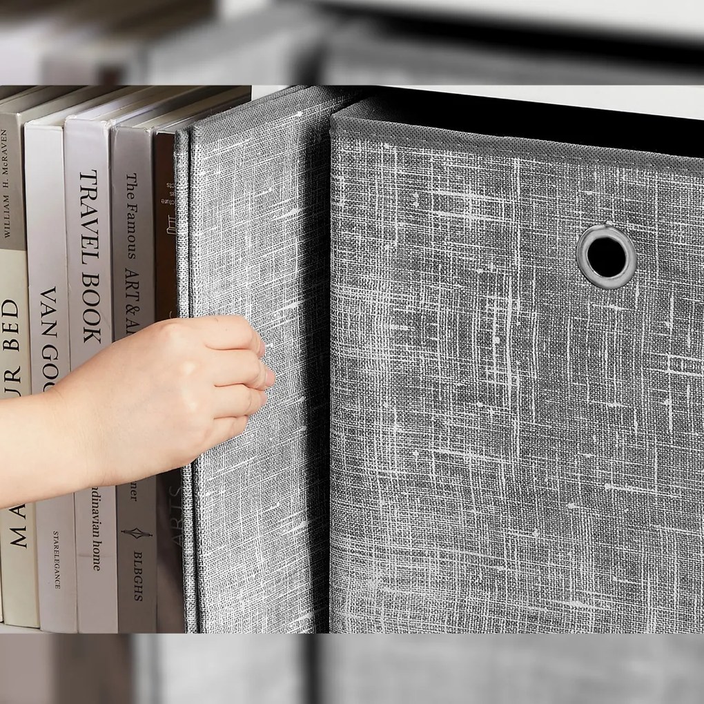 Pudełka do przechowywania GARY 6 szt., 30x30x30cm, szara Jurhan