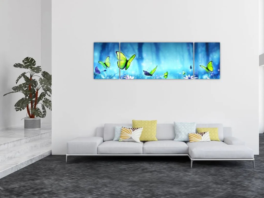 Obraz - Mistyczna leśna polana (170x50 cm)