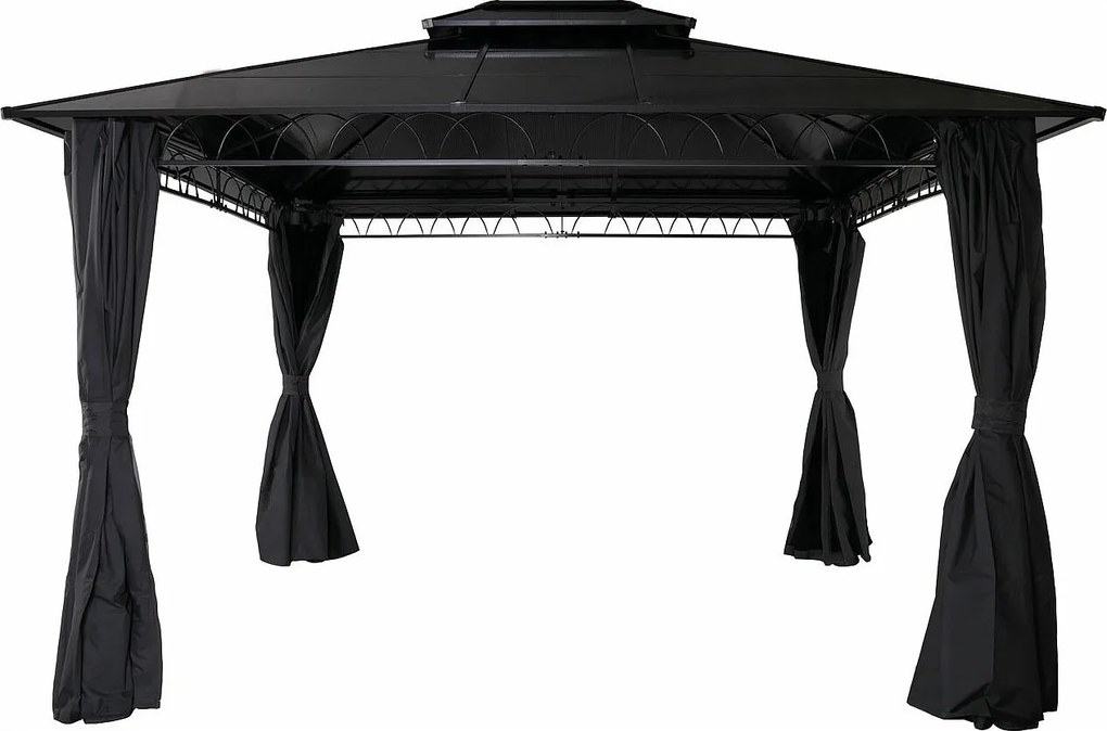 Pergola z twardym dachem MCW-M81,  szary