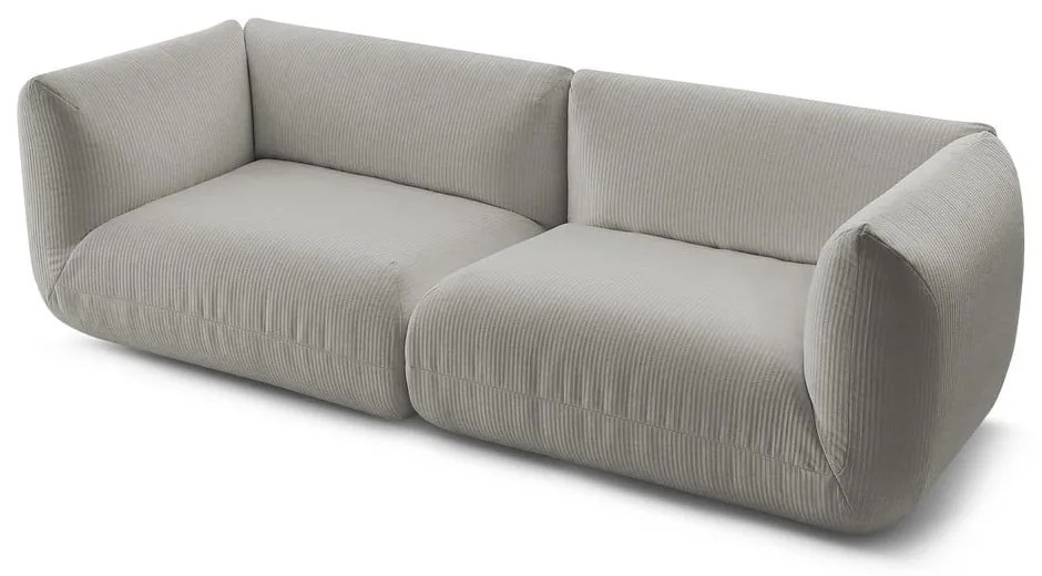 Beżowa sztruksowa sofa 260 cm Lecomte – Bobochic Paris