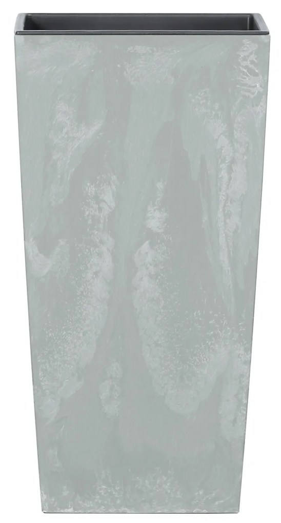 Donica ogrodowa z wkładem Urbi Square Beton Effect 14 x 14 x 26,5 cm szary PROSPERPLAST